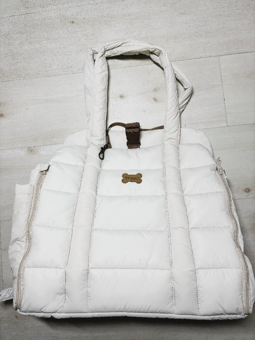 Koolaburra by UGG Buddy Puffer Pet Carrier Bag Ivory